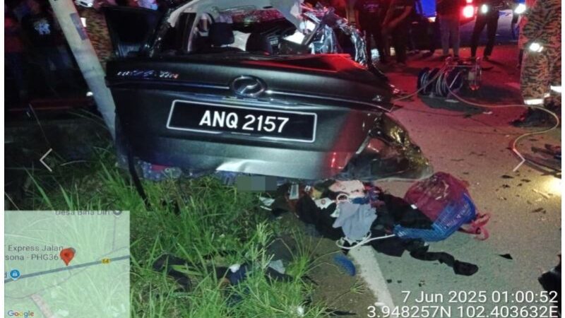 Tragedi menjelang Aidiladha: Lima dari satu keluarga maut dalam kemalangan Bezza-Alphard di Jerantut