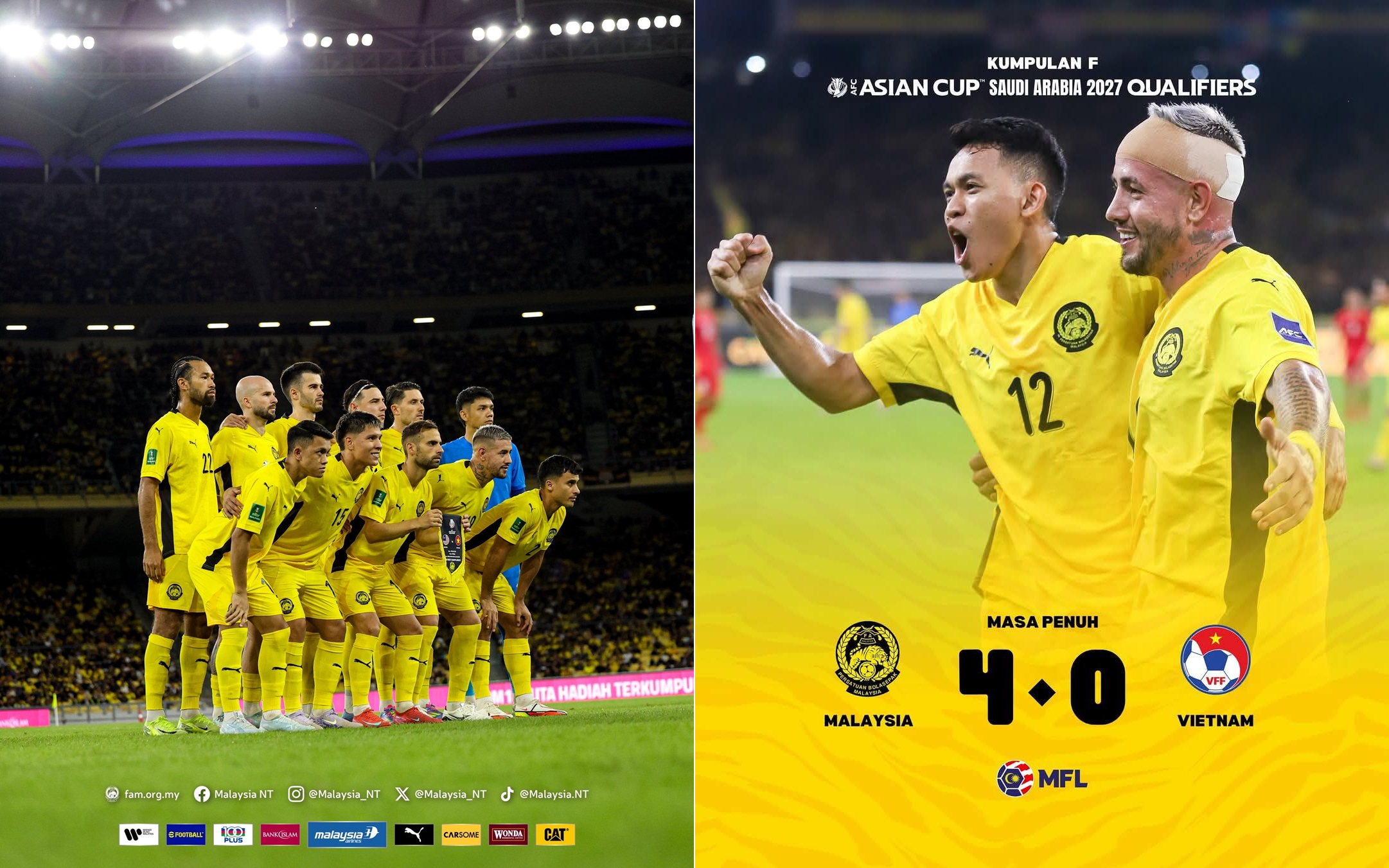 Badi 11 tahun berakhir, Vietnam jadi korban Harimau Malaya dengan jaringan 4-0