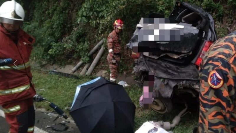 5 pelajar IKM maut kemalangan, Toyota Wish bertembung treler