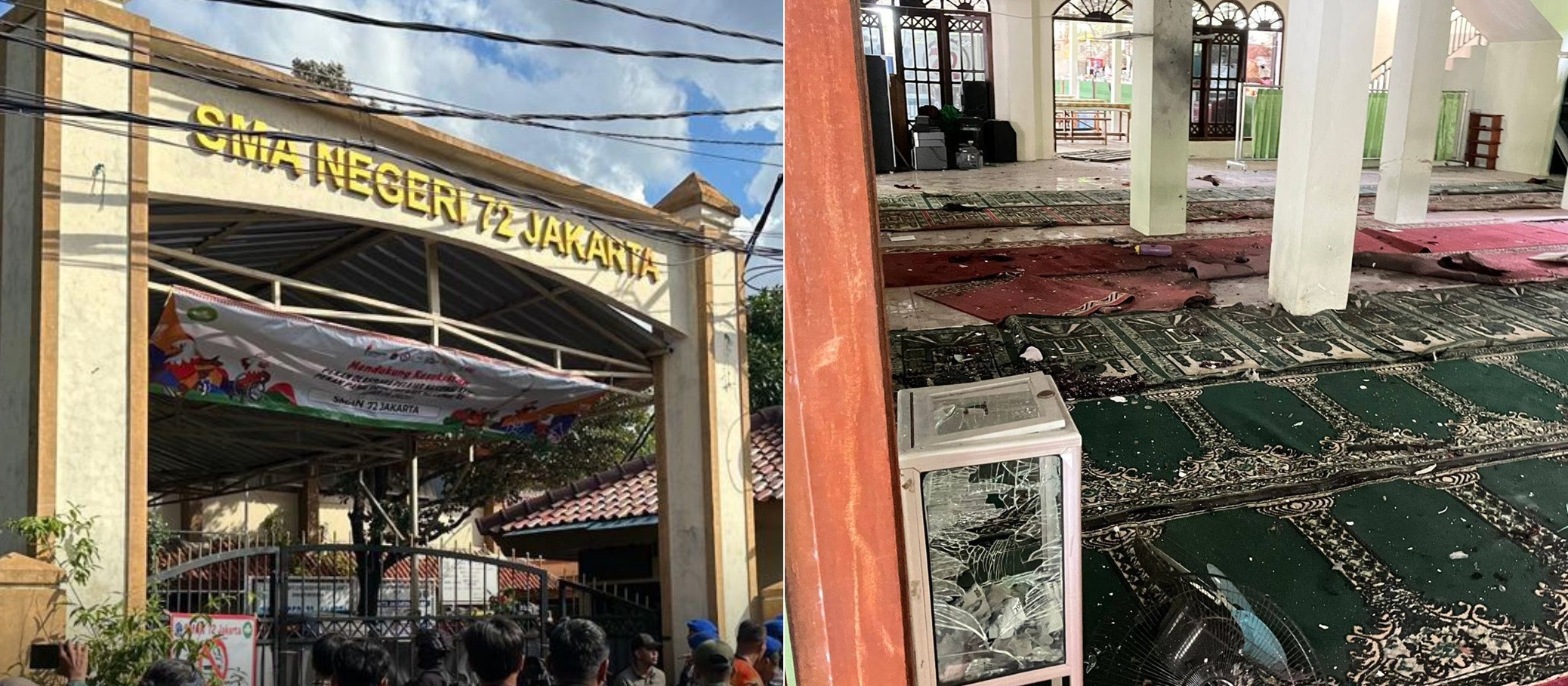 54 cedera dalam letupan di masjid sekolah di Jakarta
