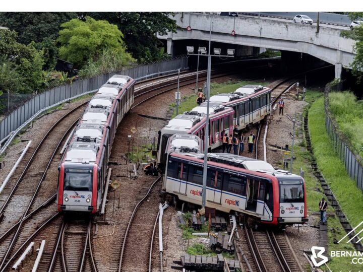 Tren LRT tergelincir di Stesen Chan Sow Lin, Rapid KL aktifkan pelan alternatif