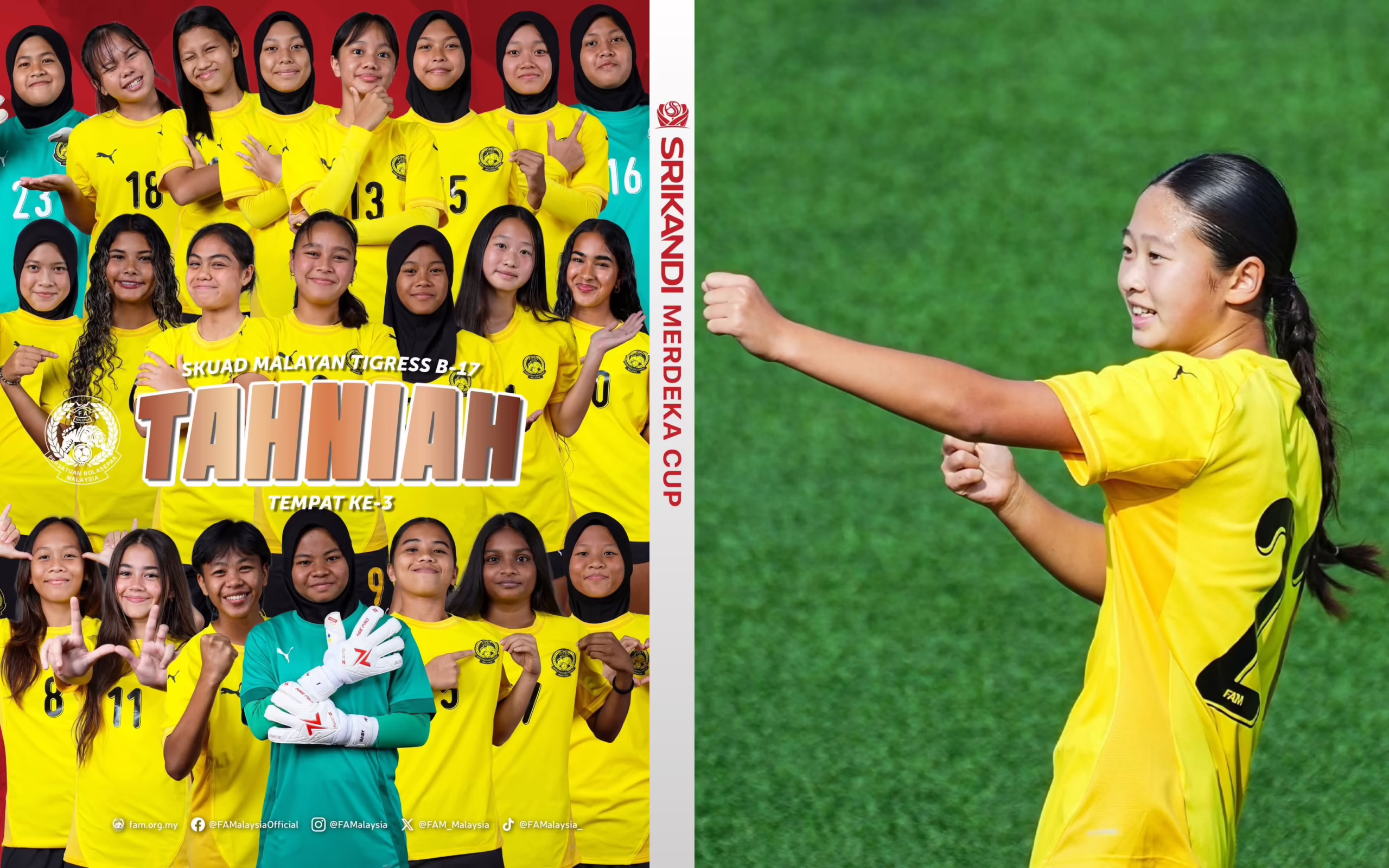 Malayan Tigress raih tempat ketiga, belasah Jordan 4-0