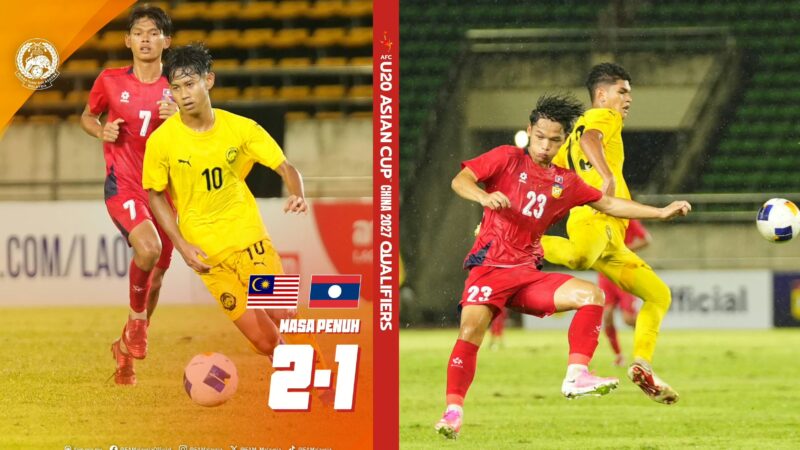Piala Asia B-20 2027: Malaysia benam Laos di tempat sendiri